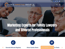 Tablet Screenshot of divorcemarketinggroup.com